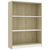 vidaXL Polica za knjige bijela i hrast 80x24x108 cm konstruirano drvo