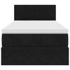 vidaXL Otomanski okvir kreveta s madraca crni 100x200cm baršunasti