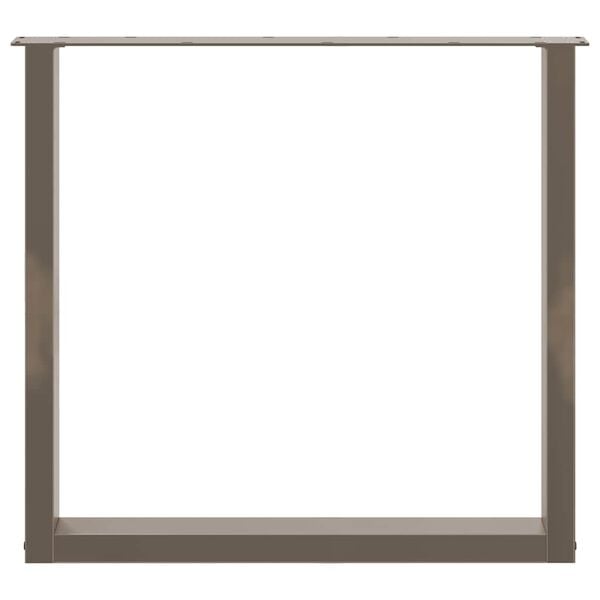 vidaXL Noge za blagovaonski stol U-oblik 2 kom Prirodni čelik 80 x (72-73) cm Čelik