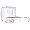 vidaXL Okvir za krevet od masivne borovine crni 200 x 200 cm