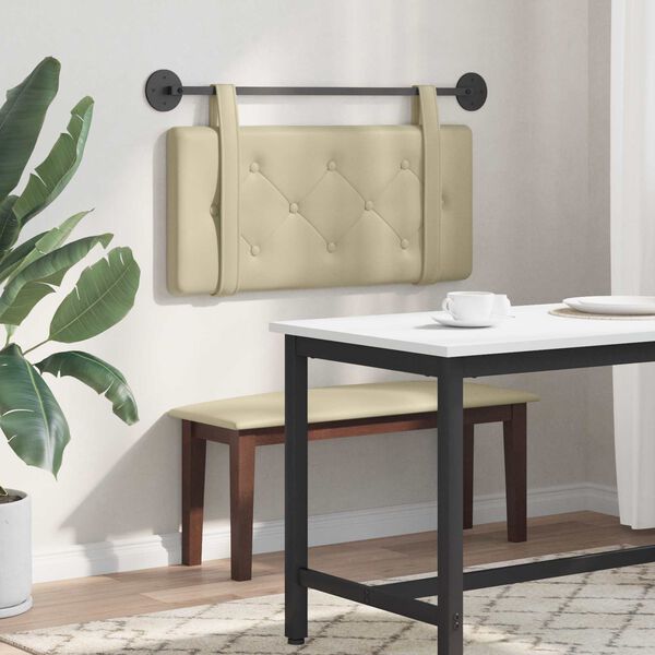 vidaXL Držeće uzglavlje Zidne Krema 80 cm Lažna koža