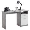 FMD radni stol s 1 ladicom 123 x 50 x 76,5 cm boja betona i bijela