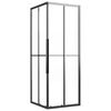 vidaXL Tu&scaron;-kabina napola matirana ESG 80 x 80 x 180 cm crna