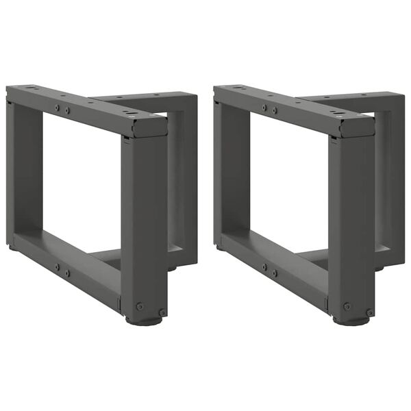 vidaXL Noge za klub stolić T-oblika 2 kom antracit 40x25x(30-31) cm čelik