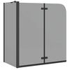 vidaXL Ograda za tu&scaron; Crna 120 x 68 x 130 cm ESG staklo i aluminij