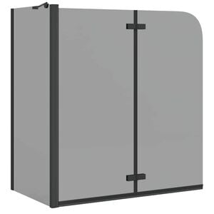 vidaXL Ograda za tu&scaron; Crna 120 x 68 x 130 cm ESG staklo i aluminij