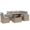 vidaXL 6-dijelni set vrtnih sofa s jastucima bež od poliratana