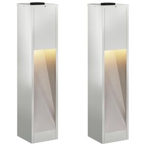 vidaXL Solarna LED svjetiljka za stazu 2 kom. Topla bijela