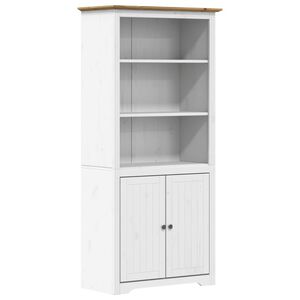 vidaXL Regal za knjige BODO bijelo-smeđi 80x40x173 cm masivna borovina