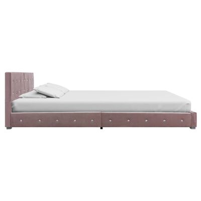 vidaXL Okvir za krevet ružičasti baršunasti 160 x 200 cm