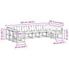 vidaXL Set vanjskih sofa s jastukom 10 pcs Prirodna i crna