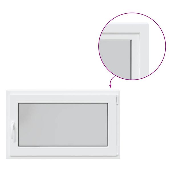 vidaXL Podrumski prozor "RISOR" 100x70 cm Okretno-nagibni DIN desni bijeli