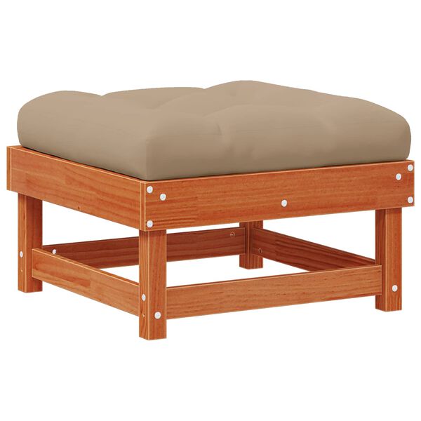 vidaXL Noge za odmaranje u vrtu Masivna borovina Vosak Smeđa