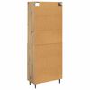vidaXL Highboard Umjetnički hrast 69,5 x 34 x 180 cm