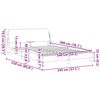vidaXL Okvir za krevet Dover tamnosmeđi 140 x 200 cm od tkanine