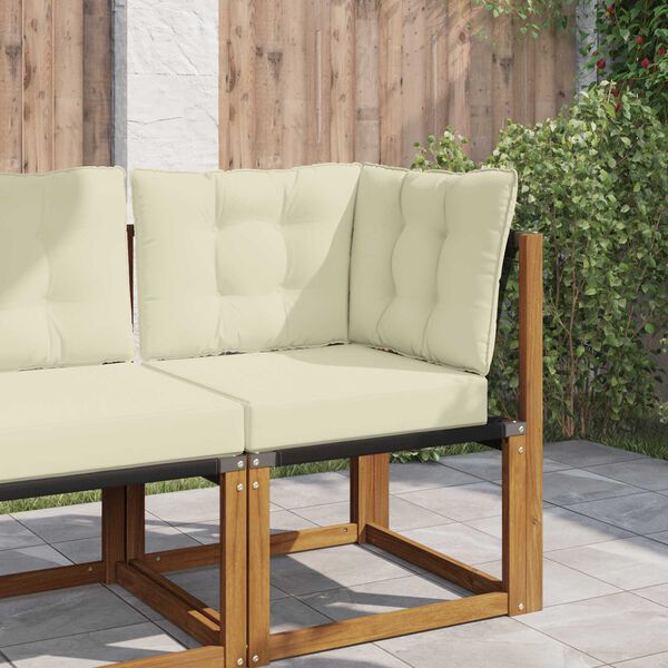 vidaXL Jastuk za vanjsku sofU 3 pcs Krema Poliester