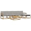 vidaXL Set vanjskih sofa 6 kom. Bijela i svjetlosiva