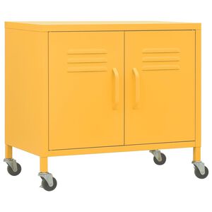 vidaXL Ormarić za pohranu boja senfa 60 x 35 x 56 cm čelični