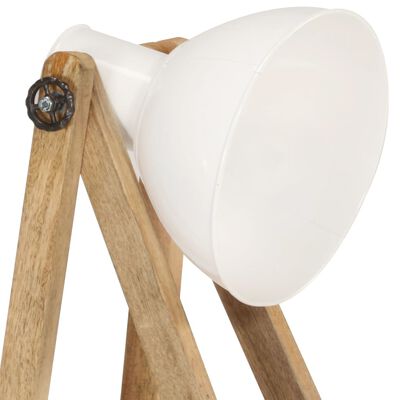 vidaXL Podna svjetiljka bijela grlo E27 od masivnog drva manga