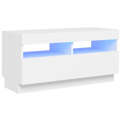 vidaXL TV ormarić s LED svjetlima bijeli 80 x 35 x 40 cm