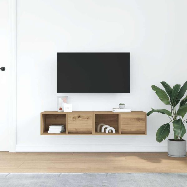 vidaXL TV ormarići 2 kom artisan hrast 60x31x25,5 cm konstruirano drvo