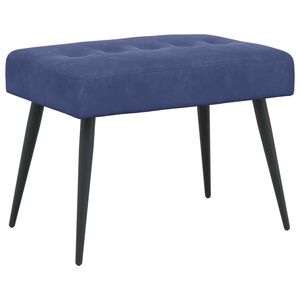 vidaXL Klupa s gumbastim tkanjem Policijska plava 60 x 40 x 45 cm