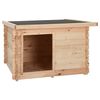 vidaXL Kućica za pse 122,5x118x82,6 cm od masivne borovine 14 mm