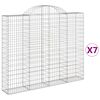 vidaXL Lučne gabionske ko&scaron;are 7 kom 200x30x160/180cm pocinčano željezo