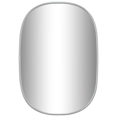 vidaXL Zidno ogledalo srebrno 50x35 cm