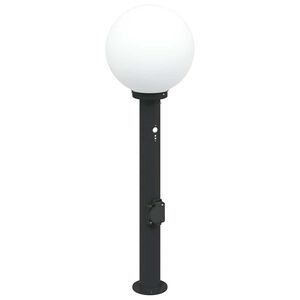 vidaXL Stupić sa senzorom i utičnicom 80 cm Crna IP44