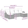 vidaXL Set sofe s jastukom s pohranom 6 pcs Smeđa i bijela poliratan
