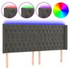 vidaXL LED uzglavlje tamnosivo 183 x 16 x 118/128 cm bar&scaron;unasto