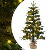 vidaXL Mini božićno drvce 60 cm 25 LED lampica Topla bijela PVC i PE