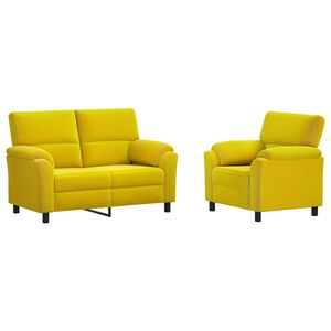 vidaXL Set sofe 2 pcs Žuta Bar&scaron;un