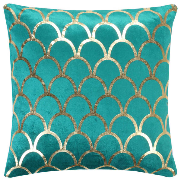 vidaXL Jastuci s tiskanom folijom 2 kom zeleno-zlatni 40x40 cm baršun