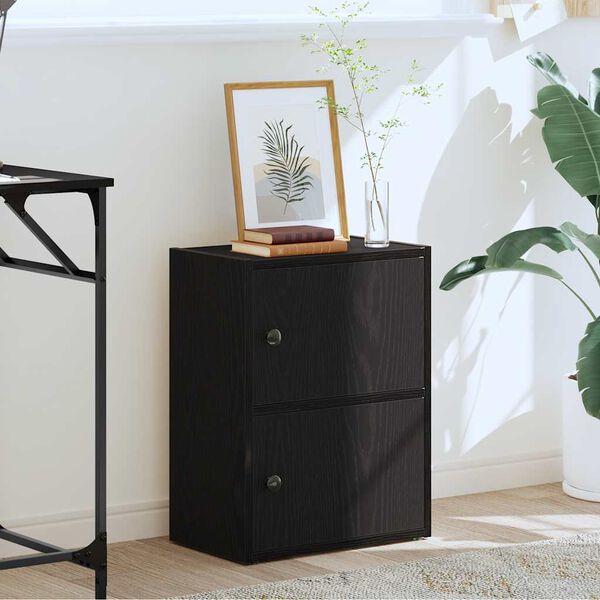 vidaXL Regal za knjige crni hrasta 40x24x52 cm od konstruiranog drva