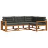 vidaXL Set vanjskih sofa s jastukom 4 pcs Prirodna i antracit