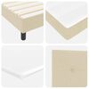 vidaXL Boxspring krevet s madracem Krema 160 x 200 cm tkanina