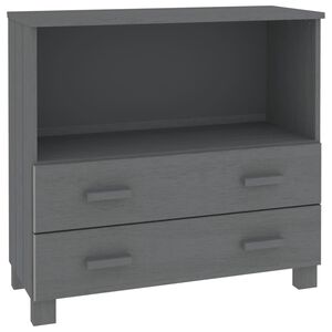 vidaXL Komoda HAMAR tamnosiva 85 x 35 x 80 cm od masivne borovine