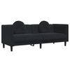 vidaXL 2-dijelni set sofa s jastucima crni baršunasti
