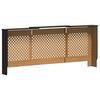 vidaXL Pokrov za radijator MDF crni 205 cm
