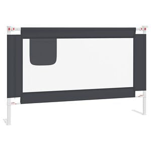 vidaXL Sigurnosna ograda za dječji krevet tamnosiva 120x25 cm tkanina