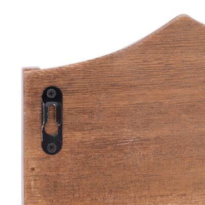 vidaXL Zidna vješalica za kapute smeđa 50 x 10 x 23 cm drvena