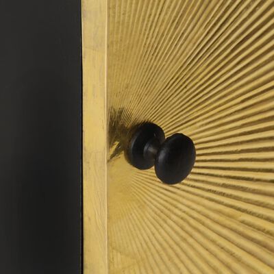 vidaXL Noćni ormarić s mjedenim vratima 40x30x50 cm masivno drvo manga
