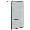 vidaXL Pregrada za tu&scaron;iranje 115 x 195 cm s tamnim staklom ESG crna