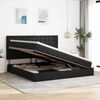 vidaXL Krevet s madracem i skladi&scaron;tem Crna 200 x 200 cm Poliester
