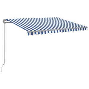 vidaXL Tenda na ručno uvlačenje LED 300 x 250 cm plavo-bijela