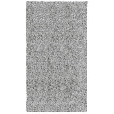 vidaXL Čupavi moderni tepih s visokim vlaknima sivi 60x110 cm