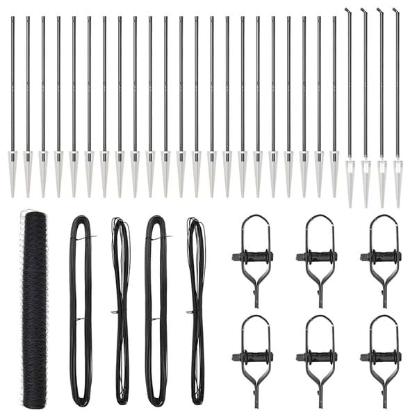 vidaXL Stup za ogradu Siva 50 x 1,2 m (mreža od 50 mm) Čelik i PVC