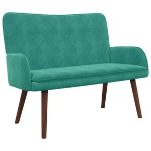 vidaXL Sofa za dvije osobe Tirkizna 115 x 61 x 87 cm Bar&scaron;un